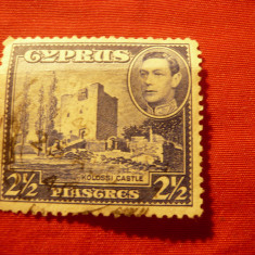 Timbru Cipru colonie britanica 2 1/2 piastri GeorgeVI 1938 stampilat