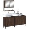 vidaXL Set mobilier de baie, 3 piese, stejar maro, lemn prelucrat 3214674