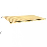 Cumpara ieftin Copertina retractabila automat, galben si alb, 600x350 cm