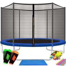 Trambulina Caruzzo, cu plasa de protectie exterioara, 244 cm, 150kg Household NewTrend