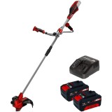 Einhell AGILLO 18/200 PXC + Twinpack + 4514095 - Motocoasa 200 mm cutit metalic cu 3 lame + Set 2 acumulatori si incarcator Li-Ion 18 V 4 Ah