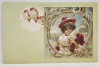 &#039; JANUARIUS &#039; , ALEGORIE DE IARNA CU TANARA CU MANSON SI VRABIUTE , CROMOLITOGRAFIE , FORMAT CARTE POSTALA , CLASICA