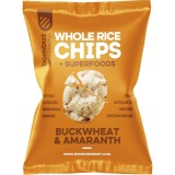 Bombus Whole Rice Chips chipsuri din orez Buckwheat &amp; Amaranth 60 g