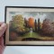 Tablou mic, carte postala sub sticla, vintage, Pavilion in the park, 16x12cm