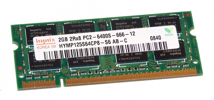 Memorie laptop Hynix kit 4GB 2x2GB HYMP125S64CP8-S6 AB-C 2GB DDR2 6400S 800MHz