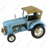 Macheta metalica Tractor albastru retro 27&times;14 CM