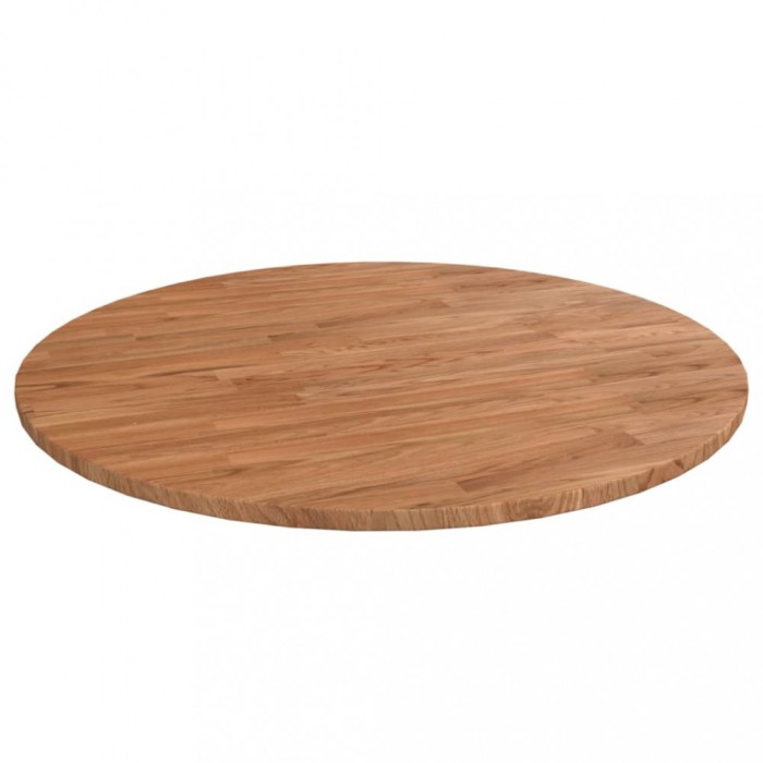 vidaXL Blat de masă rotund maro deschis &Oslash;80x1,5 cm lemn stejar tratat