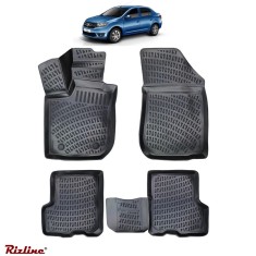 Covorase auto tip tavita Rizline 3D &ndash; Dacia Logan 2 (2013&ndash;2024) &ndash; Set fata + spate
