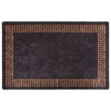 Cumpara ieftin Covor lavabil, negru si auriu, 80x150 cm, antiderapant