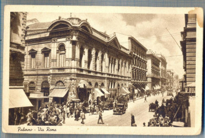 AX 292 CP VECHE -PALERMO -VIA ROMA -MASINI DE EPOCA , CETATENI, TRASURI foto