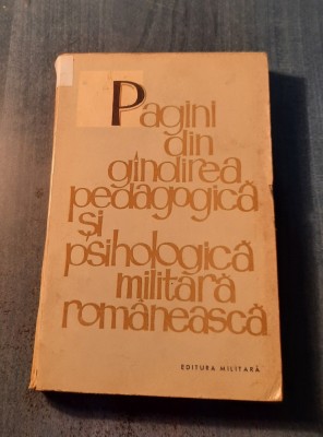 Pagini din gandirea pedagogica si psihologica mitara romaneasca Simion Pitea foto