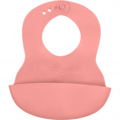 BabyOno Be Active Soft Bib bavețică Pink 6 m+ 1 buc