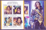 DB1 Muzica Michael Jackson 60 Anniv. Sao Tome MS + SS MNH, Nestampilat
