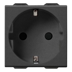 Priza schuko standard german 2M Vimar Neve carbon matt 09208.CM