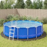vidaXL Acoperire geotextil piscină, gri deschis, &Oslash;550 cm, poliester
