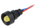 Lampă LED galbenă 12V 12VAC &Oslash;13mm IP40