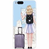 Husa silicon pentru Xiaomi Mi 6, Travel Girl Searching On Map