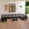 vidaXL Set mobilier de grădină, 11 piese, lemn masiv de pin 3076278
