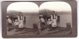 4741 - ORSOVA, ETHNIC Family, on the harbor ( 17,5/9 cm ) - old stereo PHOTO