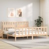 Gossi cadru pat cu tablie 200x200 cm, lemn masiv de pin