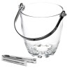 Frapiera si cleste pentru gheata, Sticla/Metal, Transparent, 900 ml, 13x14,5 cm, Oem