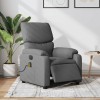 VidaXL Fotoliu electric de masaj rabatabil, gri &icirc;nchis, textil