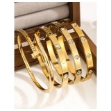 Cumpara ieftin Set 4 Brățări din Oțel Titan Quarteto &ndash; Modele Diferite, Lustru Oglindă - 172433