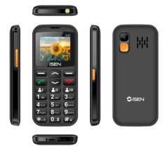 Telefon mobil iSEN S42 SENIOR, Display 2.0 , GSM, USB Type-C, Bluetooth, Camera, Lanterna, FM Radio fara cablu, Baterie 1800mAh, Buton SOS, Negru, Dua