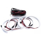 Kit Angel Eyes LED COTTON pentru BMW E46 Coupe/Cabrio Fara Facelift far ZKW fara lupa - 2x131mm + 2x146mm