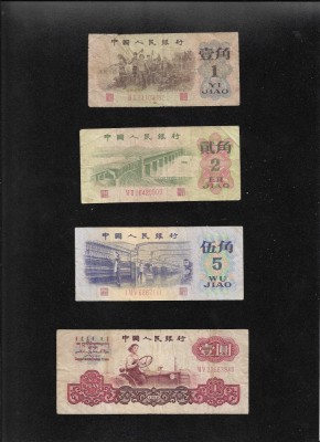 Set China 1 + 2 + 5 jiao + 1 yuan foto