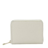 Portofel mic crem din piele naturala 8912 07