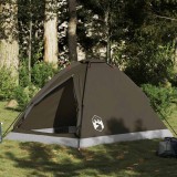 VidaXL Cort de camping cupolă pentru 2 persoane, maro, impermeabil