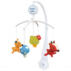 Carusel muzical pentru bebelusi BabyMix Caprioare TK/385MR, Multicolor foto