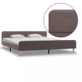 Cumpara ieftin Cadru pat, gri taupe, 180 x 200 cm, material textil