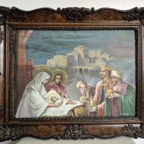 Pictură Ulei Nașterea Domnului, 1937, 40x30 cm