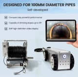 Mini robot inspecție conducte 100 mm &ndash; IP68, WiFi, cablu 150 m, industrial