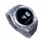 Ceas gri Electronic Cu LED alb In Forma Rotunda, Touch, Baterie Inclusa