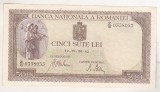 bnk bn Romania 500 lei 19-IV--20-42 1942 xf, filigran BNR vertical