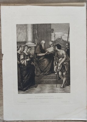 Sfantul Ioan Gura de Aur, Sebastiano del Piombo// gravura foto