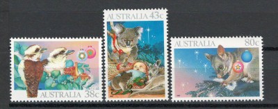 Australia 1990 Mi 1230/32 MNH, nestampilat - Craciun foto