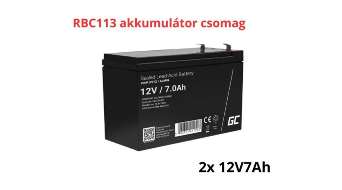 Pachet de baterii de &icirc;nlocuire APC APCRBC113 (2x 12V 7Ah)