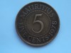 5 CENTS 1978 MAURITIUS, Africa