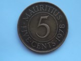 5 CENTS 1978 MAURITIUS