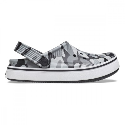 Saboti Crocs Off Court Camo Redux Clog Kids Negru - Black/White foto