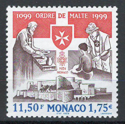Monaco 1999 2468 MNH - 900 de ani de la Ordinul Suveran al Maltei foto