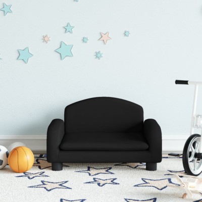 Gossi canapea pentru copii, negru, 50x40x30 cm, material textil foto