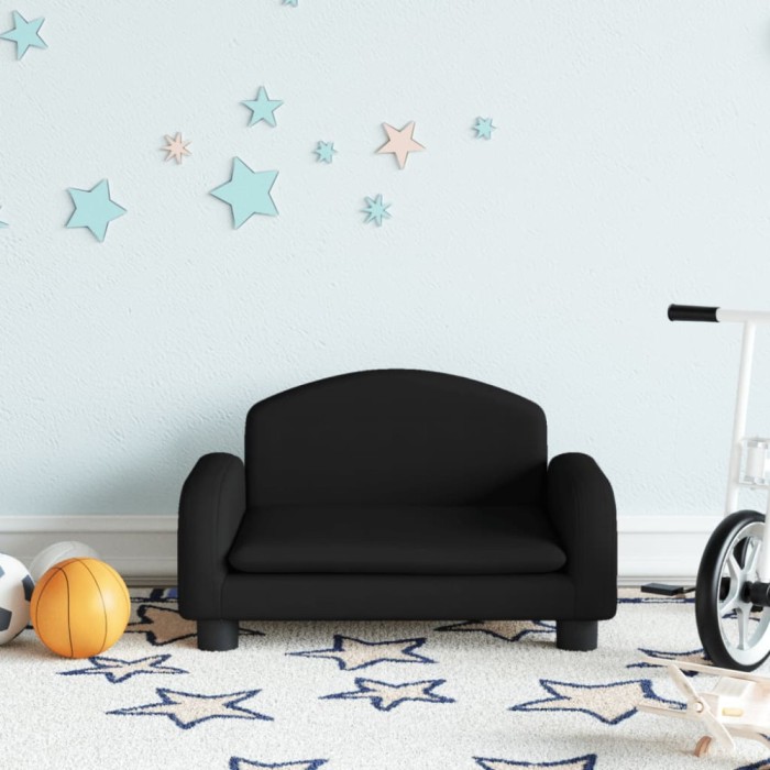 Gossi canapea pentru copii, negru, 50x40x30 cm, material textil