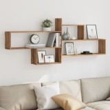 Gossi raft de perete stejar artizanal 167,5x18x68 cm lemn prelucrat