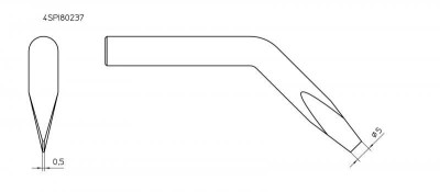 SPI80 237 L&amp;Ouml;TSPITZE MEISSELFORM GEBOGEN, 5,0 MM F&amp;Uuml;R SPI 81 4SPI80237-1 WELLER foto