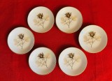 6 FARFURIOARE DIN PORTELAN FIN, CU MARCAJ ROSENTHAL GERMANY D8,5CM